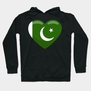 Pakistan Flag Heart Hoodie